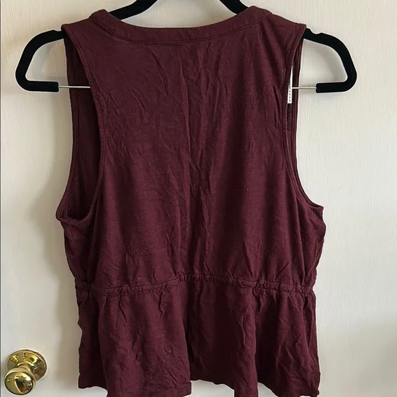 Banana Republic Burgundy Sleeveless Top - Picture 3 of 5